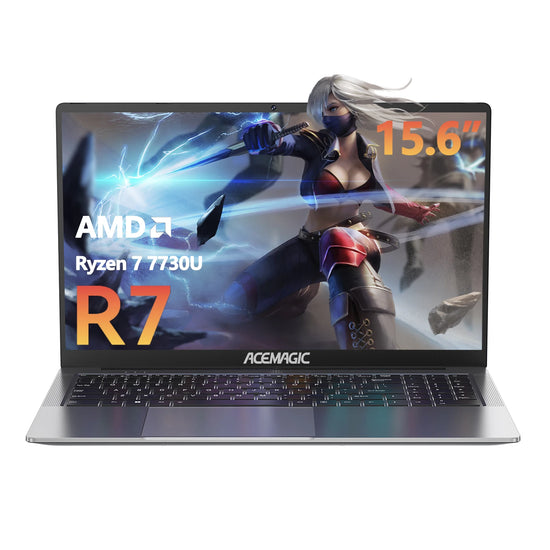 ACEMAGIC Laptop 15.6inch FHD Laptop AMD Ryzen 7 7730U 16GB RAM 512GB SSD Windows 11 Pro Notebook 180° Flip Computer Wifi6 BT5.2