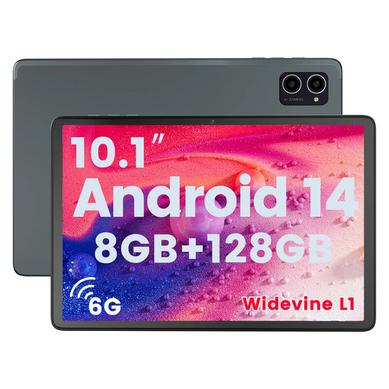 10.1 InchAndroid 14 Tablet FHD Display,8GB RAM 128GB ROM (Up to 1TB Expandable),Octa - Core Processor, WiFi6,6000mAh Metal Shell
