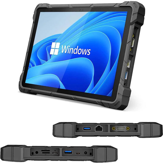 10.1 Inch Windows 11 Pro Rugged Tablet 4G LTE GPS 8GB RAM/128 GB ROM 10000mAh IP67 Handheld Waterproof Tablet