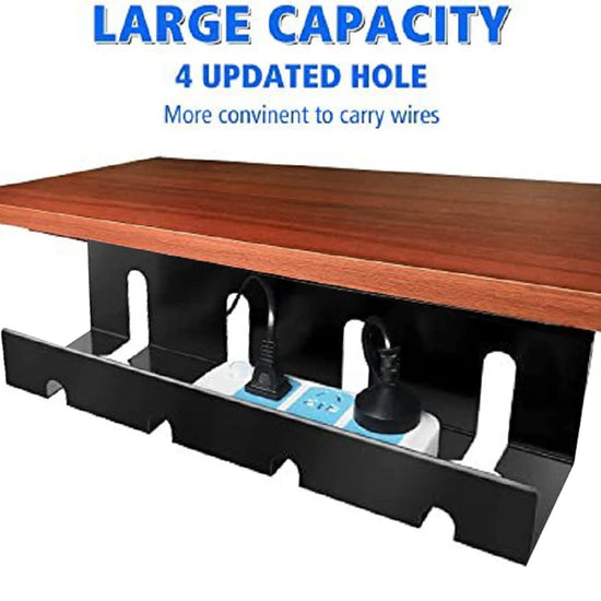1 or 2pcs Under Desk Cable Management Tray Desk Cord Organizer Carbon Steel Cable Management Accessories Power Strip Cord Holder