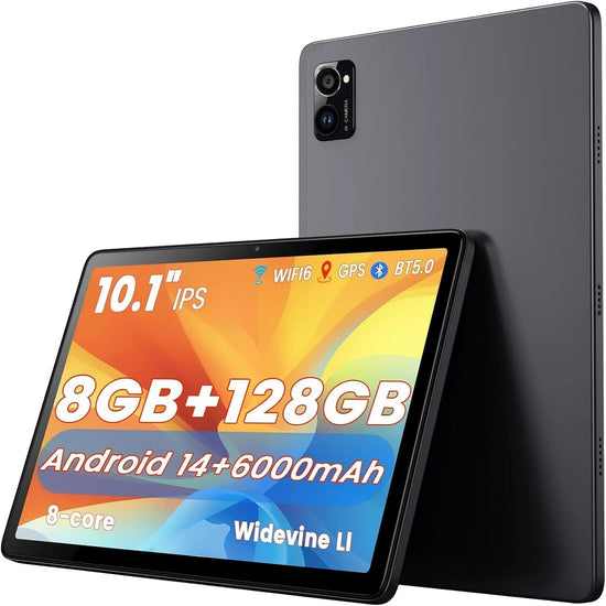 Android 14 Tablet 6000MAH Octa-Core Processor Tablets,8GB RAM 128GB ROM IPS Touch Screen, with 5MP+8MP Camera,Wi-Fi 6